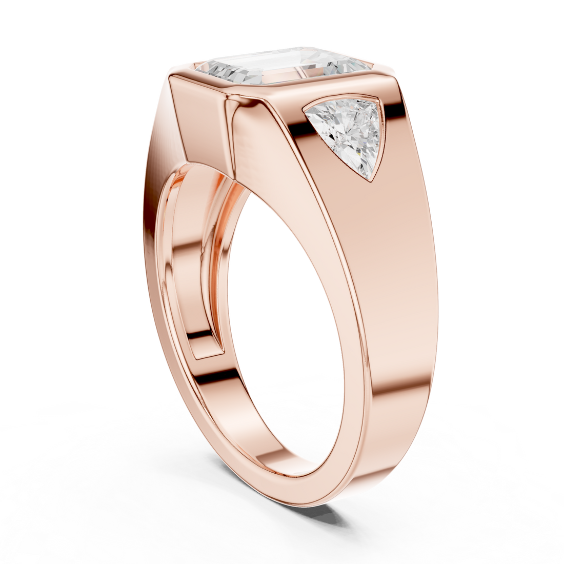 DDLR-285 - Three Stone Emerald Ring - White Gold