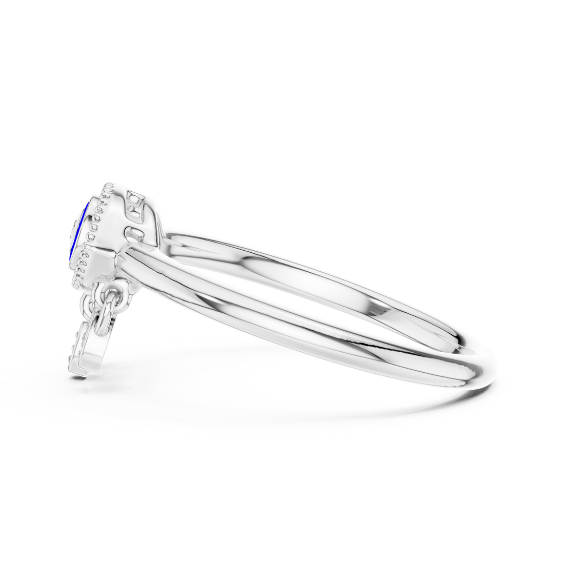 Fashion Ring - Round | 12#10063@L - White Gold