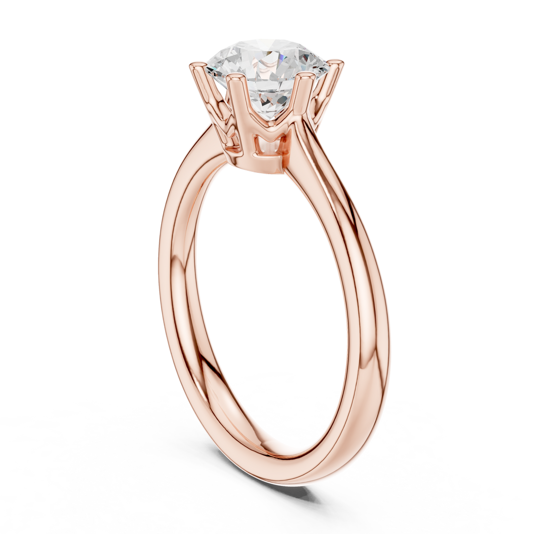 DDLR-559 - Solitaire Round Ring - White Gold