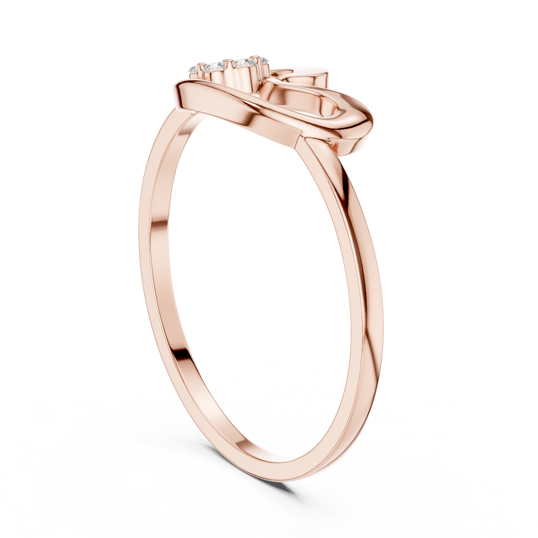 DR-6209 - Fashion Round Ring - White Gold