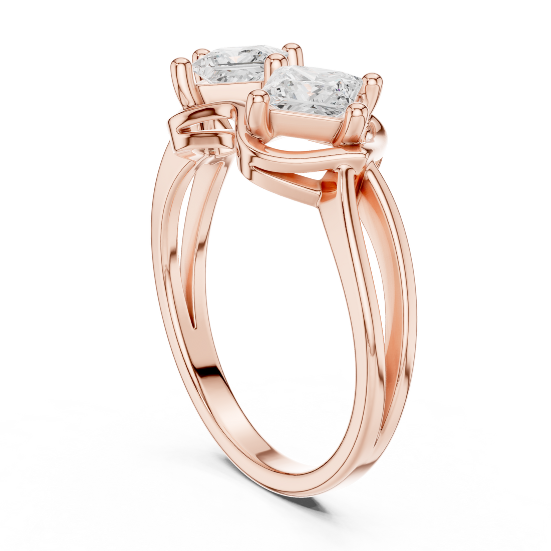 DDLR-516 - Bypass Princess Ring - White Gold