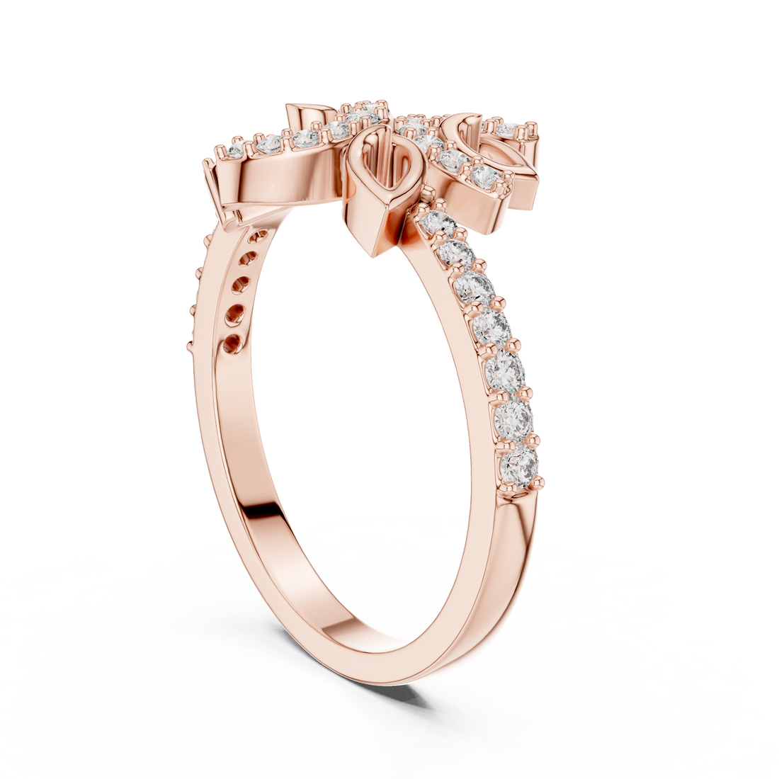 LR-01 (71) - Fashion None Ring - White Gold