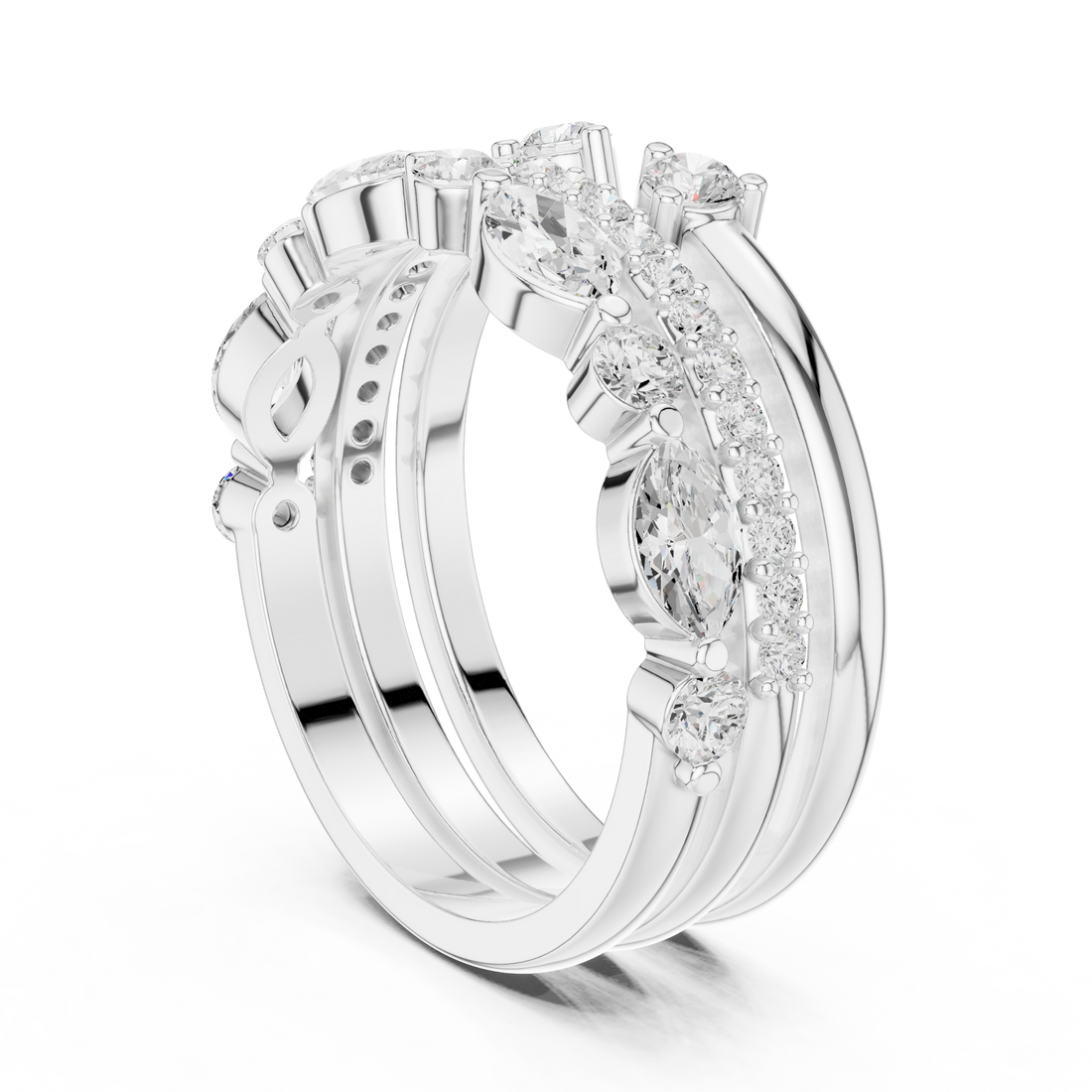 DDLR-383 - Fashion Marquise Ring - White Gold