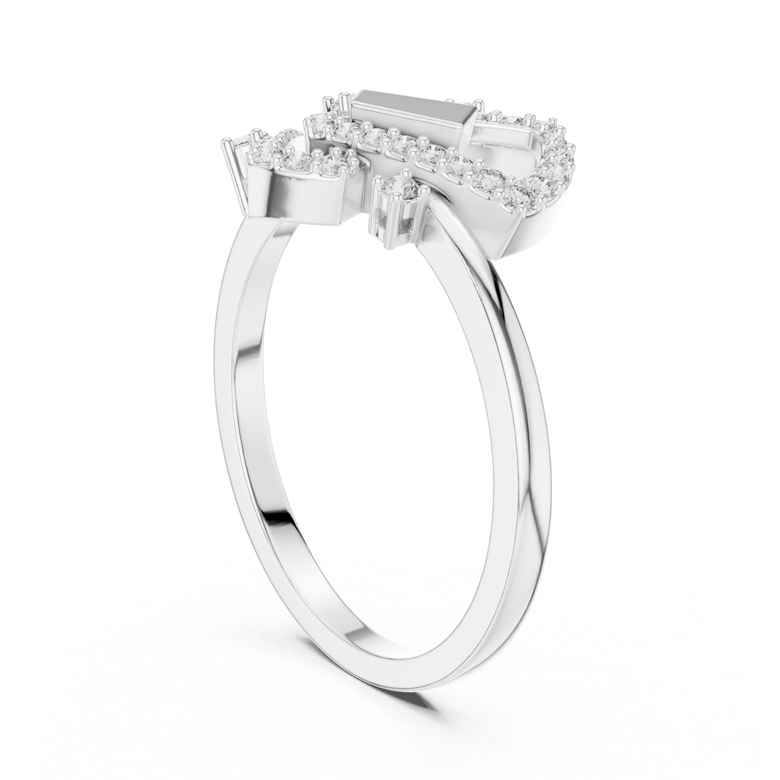 LR-01 (63) - Fashion Unknown Ring - White Gold