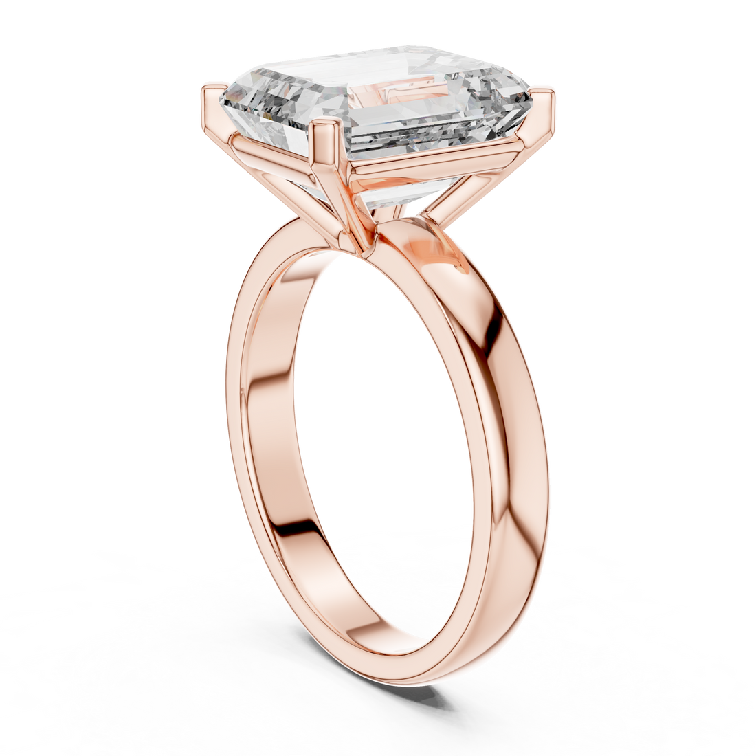 DDLR-069 - Solitaire Emerald Ring - White Gold