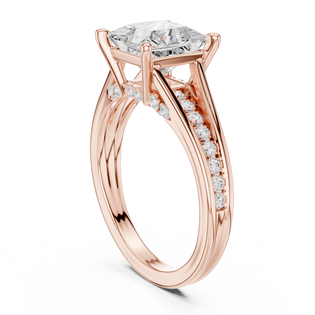 DDLR-997 - Solitaire Princess Ring - White Gold
