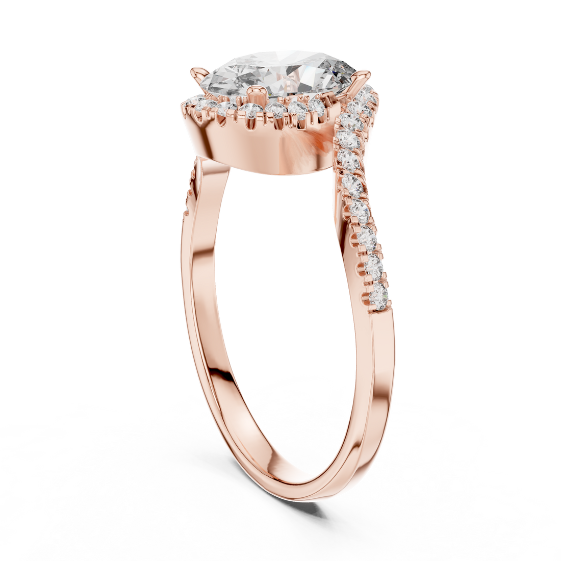 00001L (48) - Fashion Oval Ring - White Gold