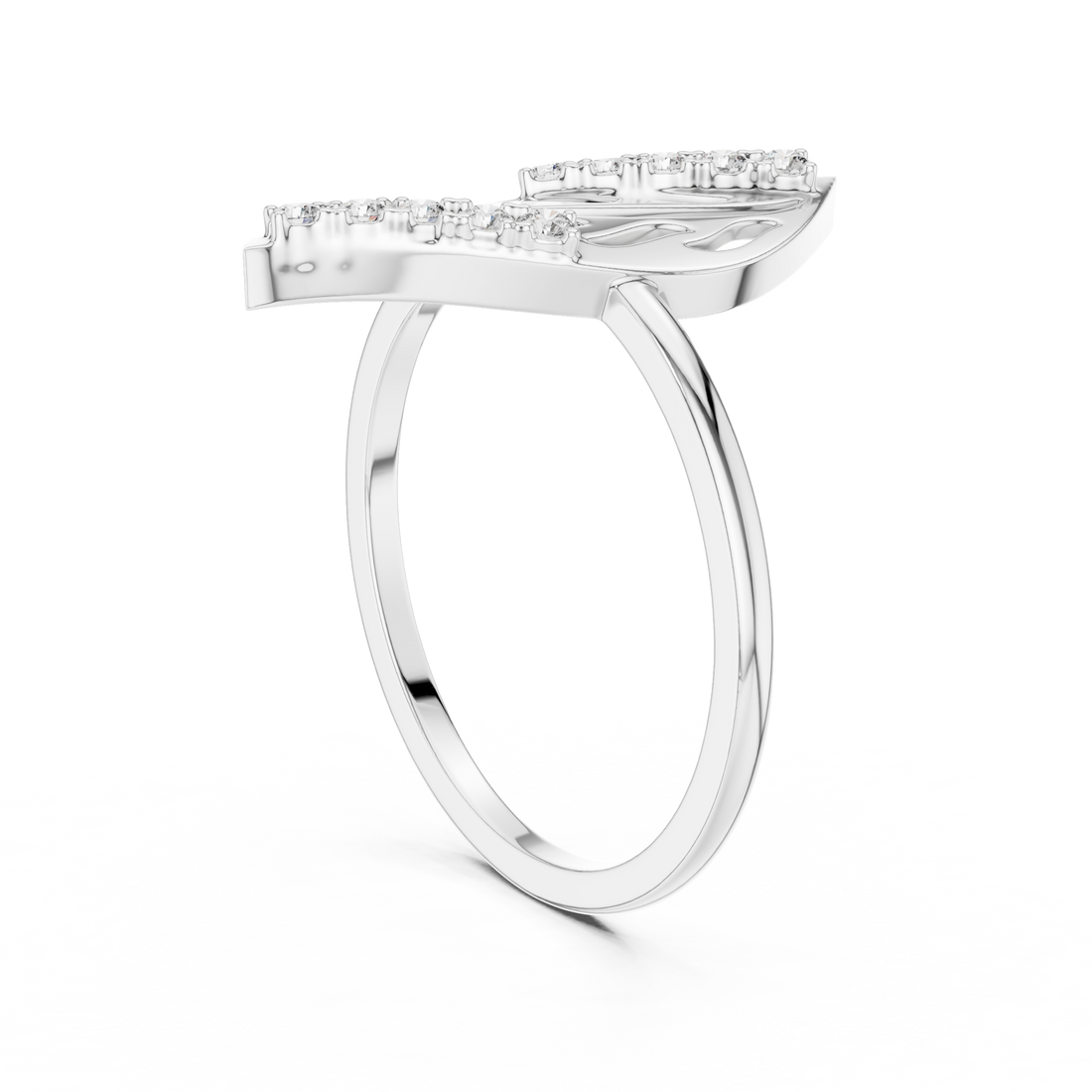 DR-6246 - Fashion None Ring - White Gold