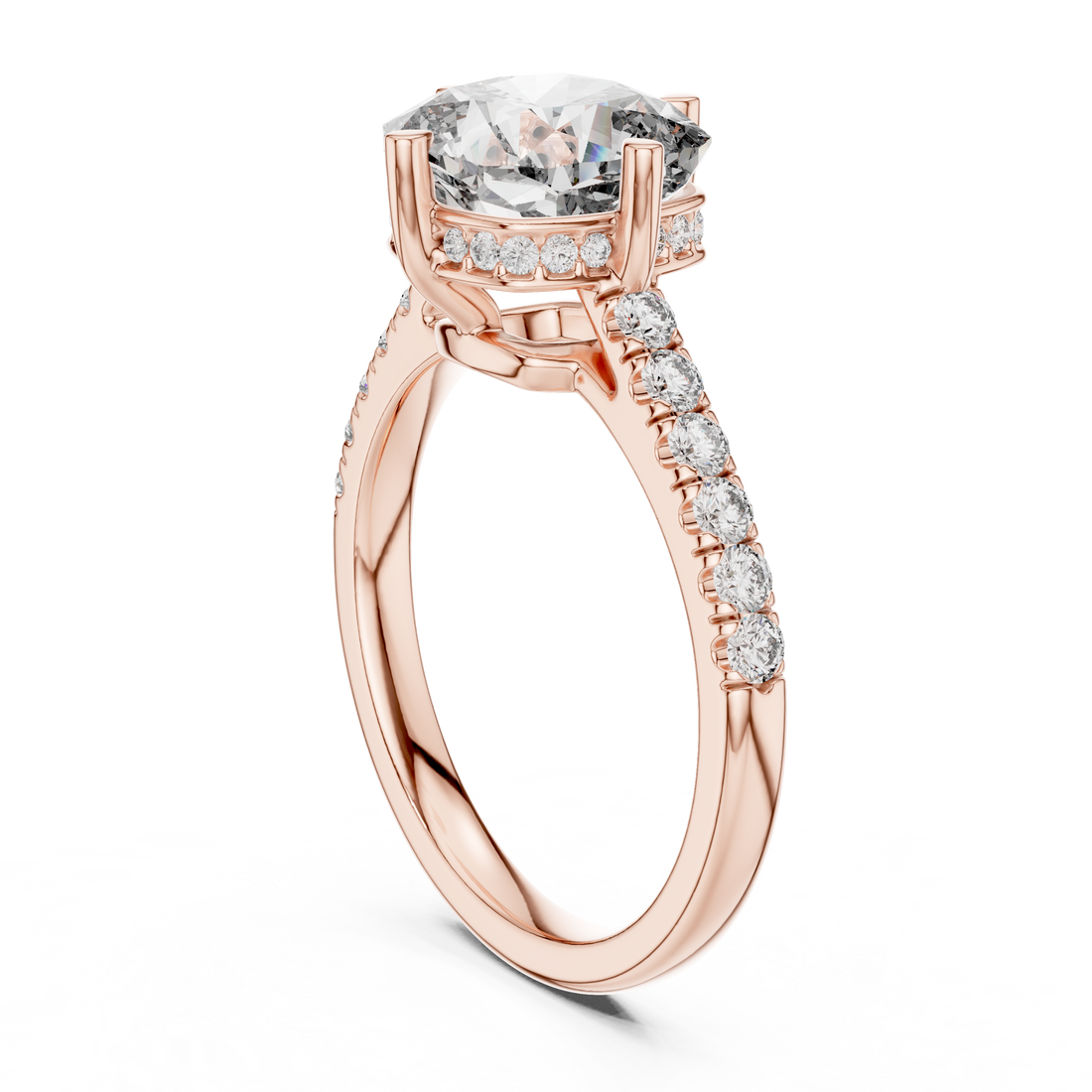 DDLR-162 - Solitaire Cushion Ring - White Gold