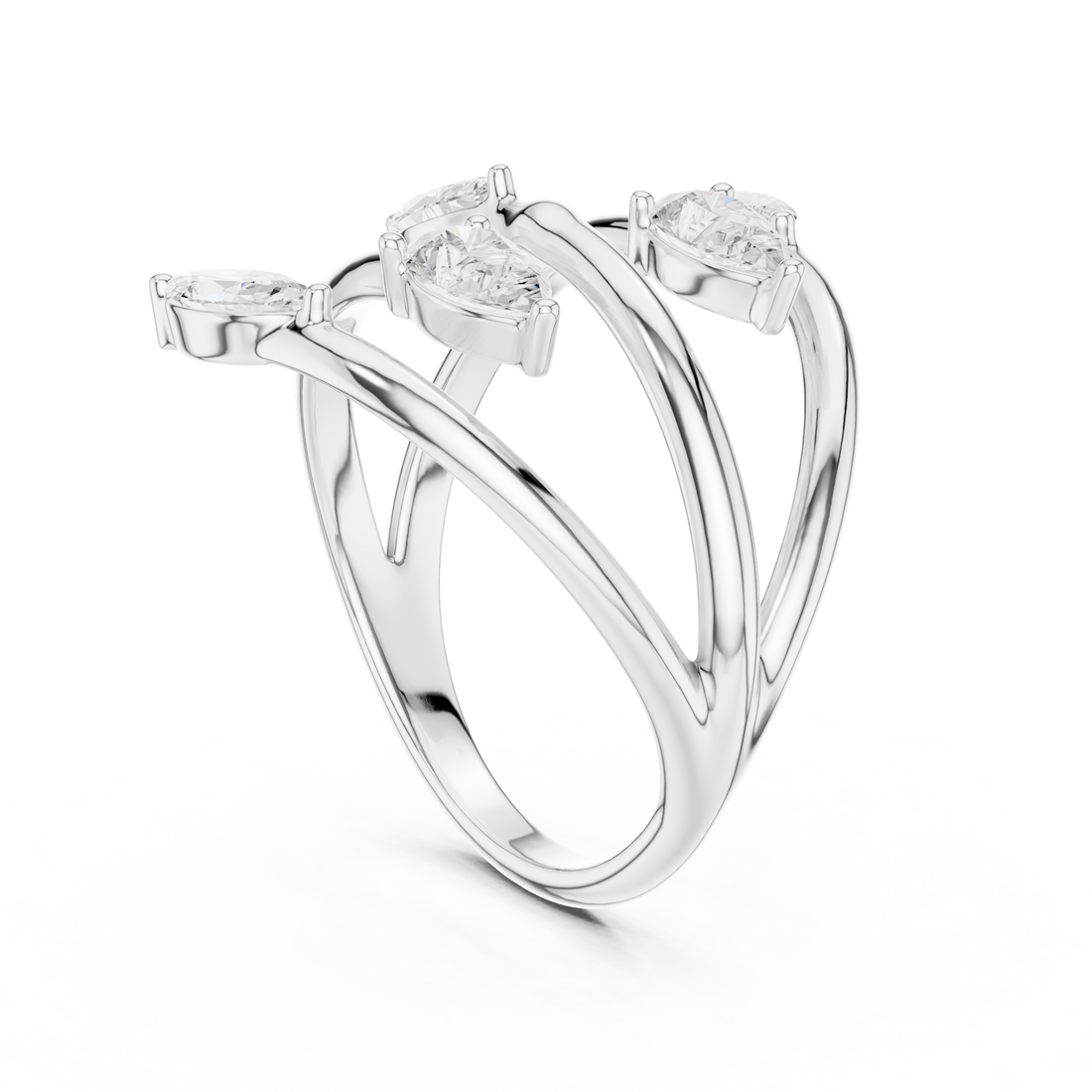 SBWR(28) - Fashion Oval Ring - White Gold