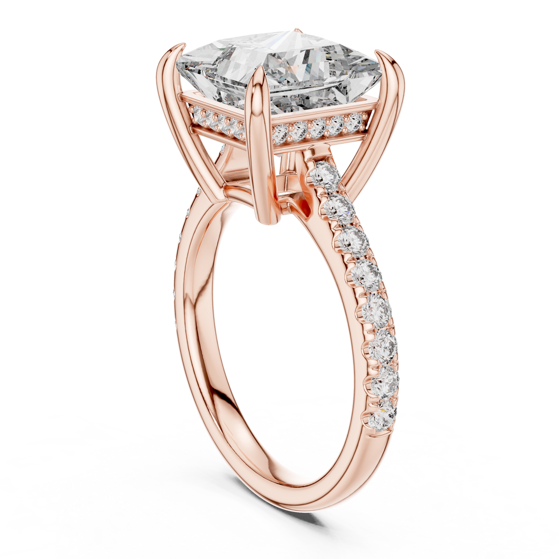 DDLR-250 - Solitaire Princess Ring - White Gold