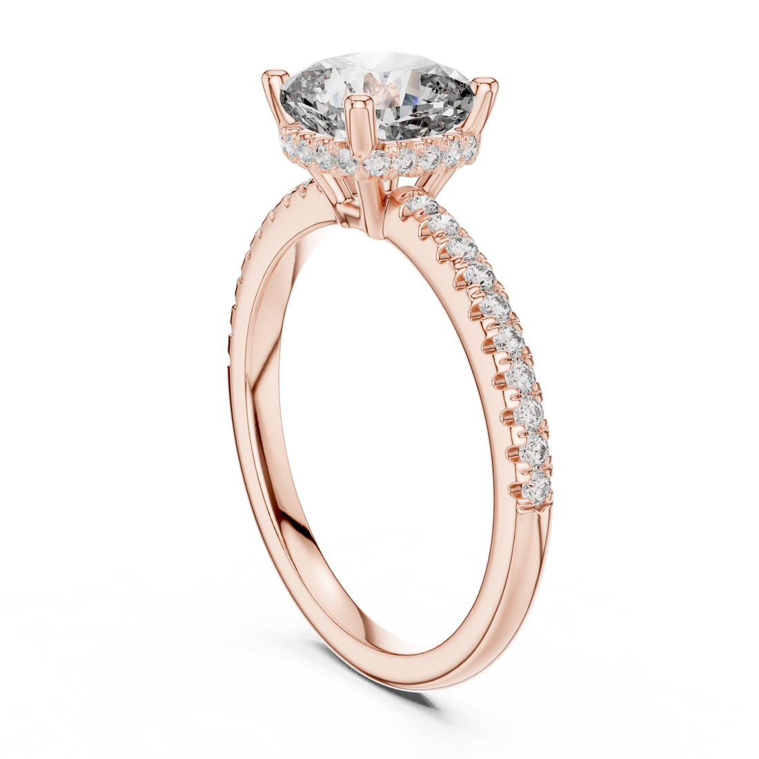 DDLR-177 - Solitaire Cushion Ring - White Gold