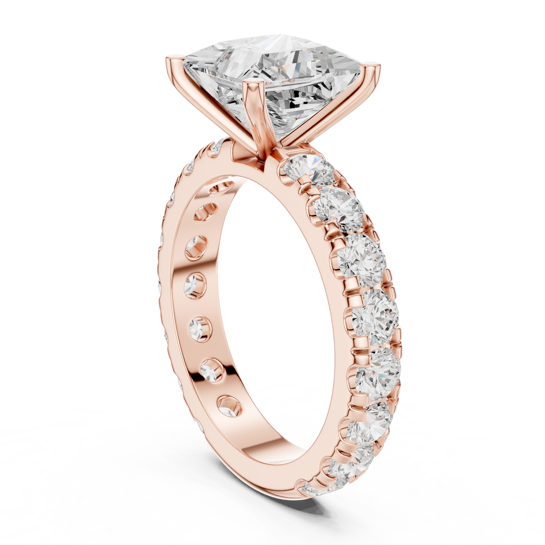 63 PRI - Solitaire Princess Ring - White Gold