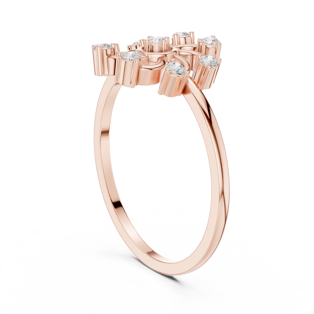 DDLR-635 - Fashion Round Ring - White Gold