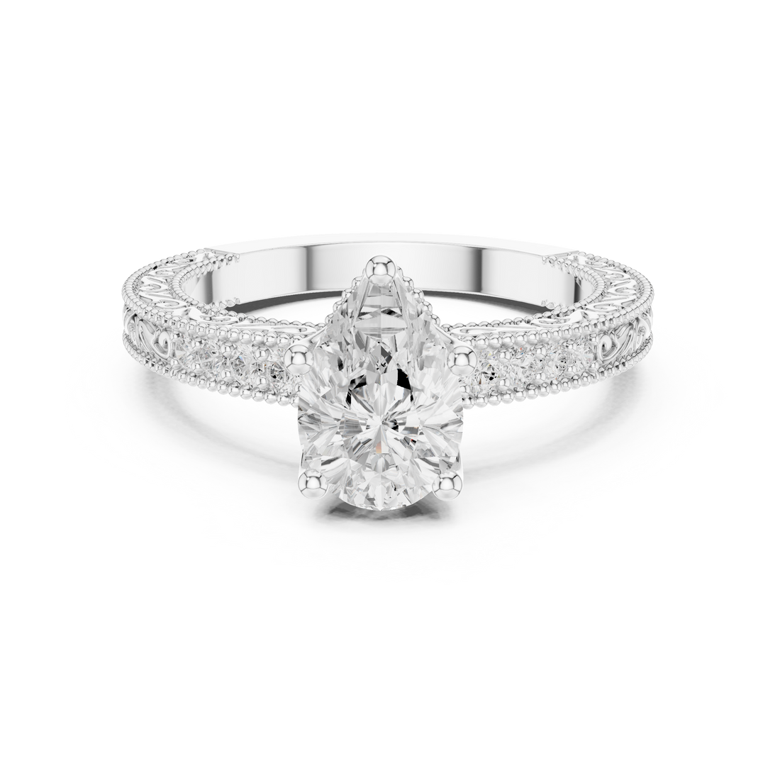 Vintage Ring - Pear | DDLR-979 - Rose Gold