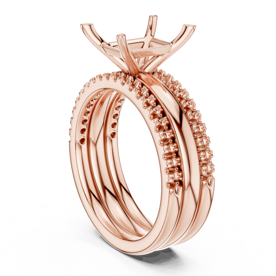 DDLR-302-EM - Solitaire Emerald Ring - White Gold