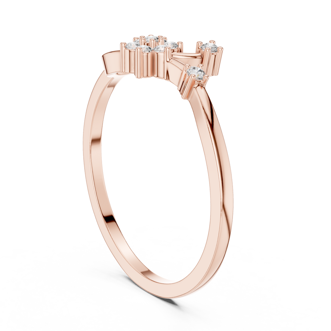 DR-6247 - Fashion Round Ring - White Gold