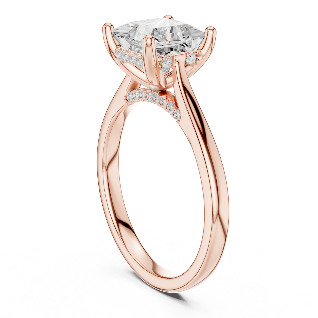 DDLR-163-R00837-PR - Solitaire Princess Ring - White Gold