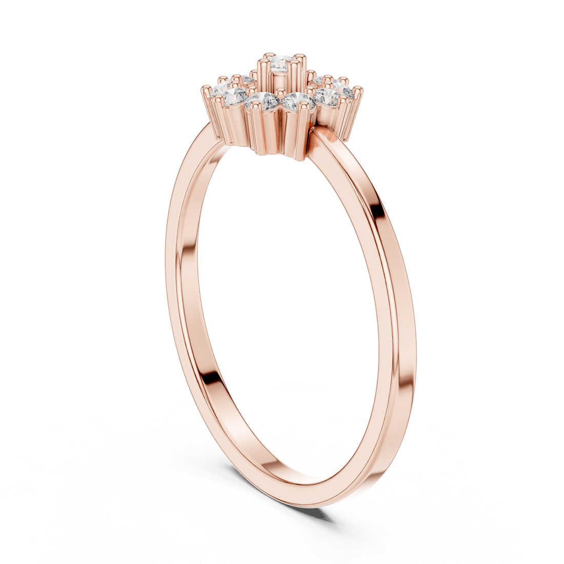 LR-01 (98) - Fashion Round Ring - White Gold