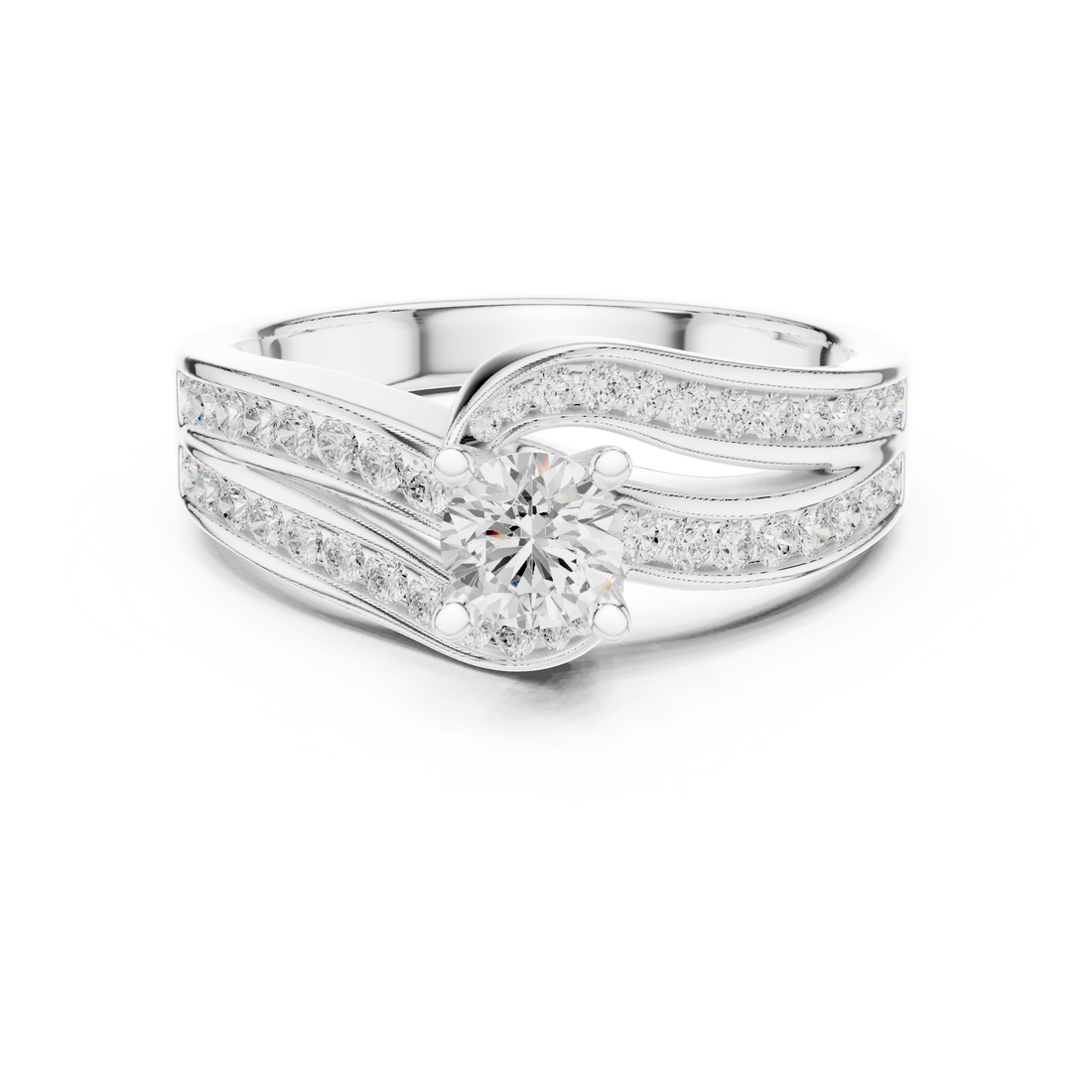 Split Shank Ring - Round | LR-0292 - Rose Gold