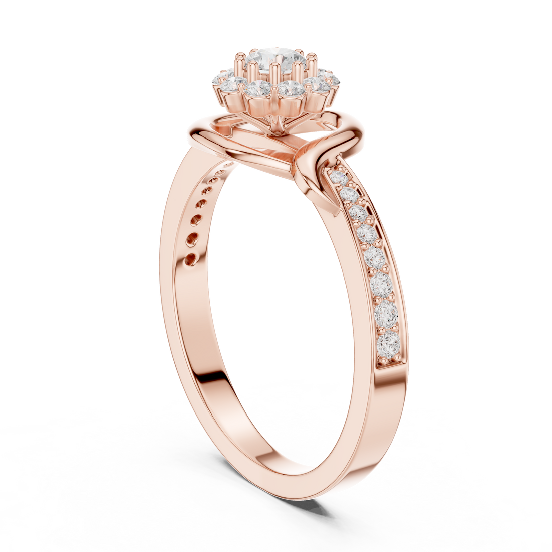 SBWR(46) - Fashion Round Ring - White Gold