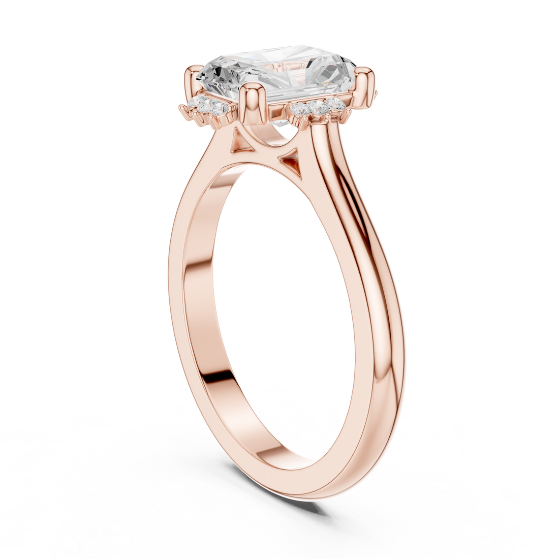 123 RA - Solitaire Radiant Ring - White Gold