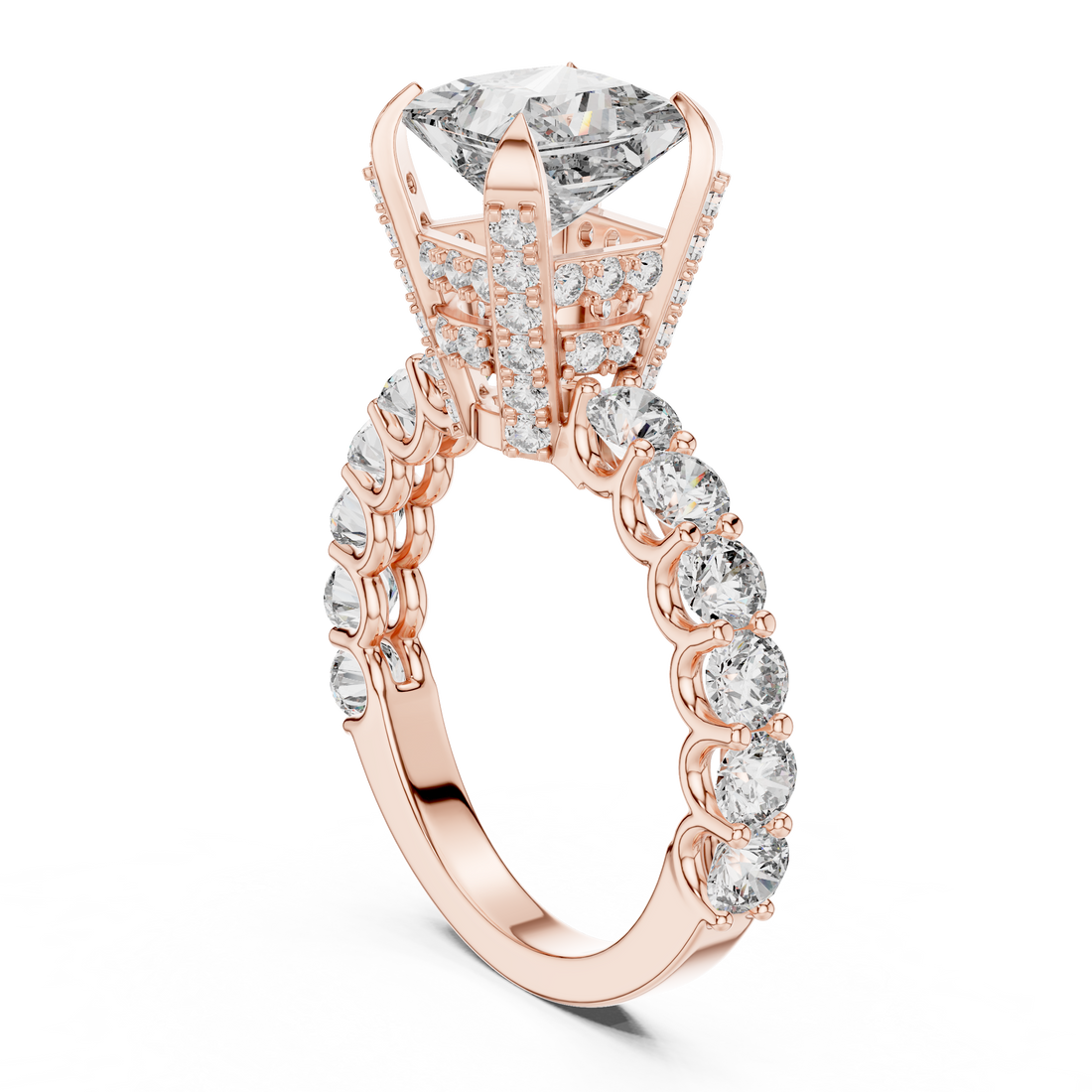 LR-0057 - Solitaire Princess Ring - White Gold