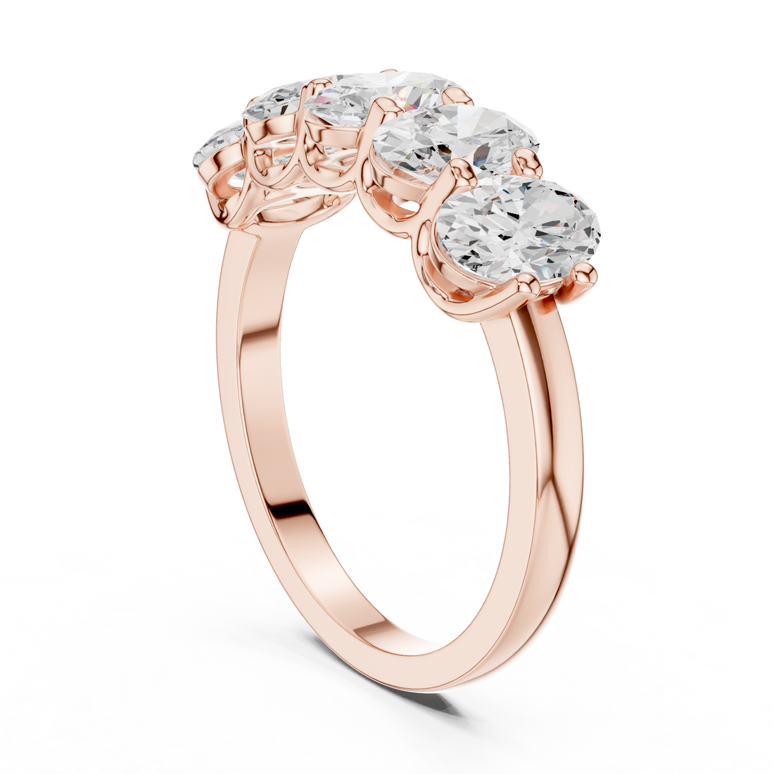 DDLR-1122 - Eternity Oval Ring - White Gold