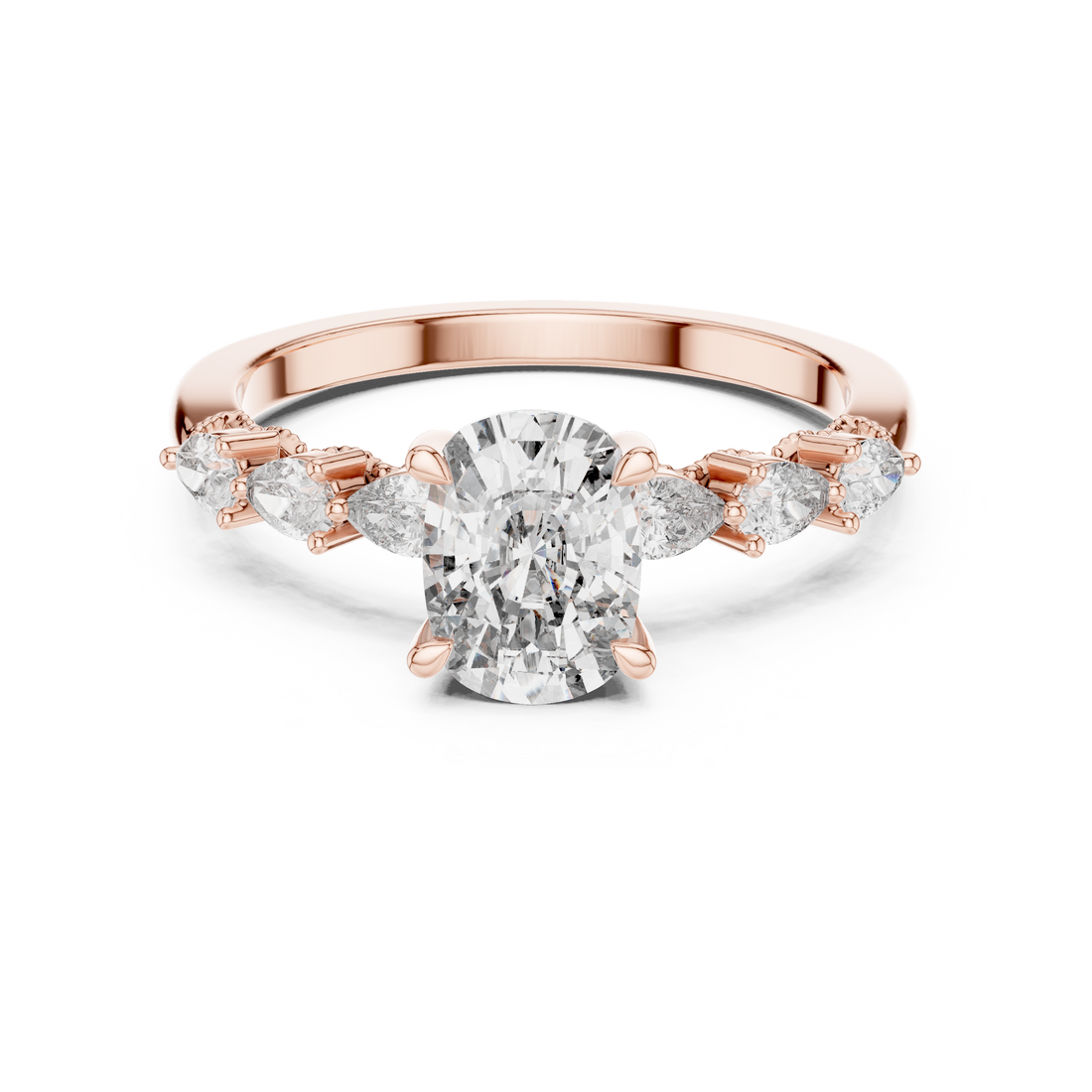 Fashion Ring - Cushion | DDLR-168 - Rose Gold