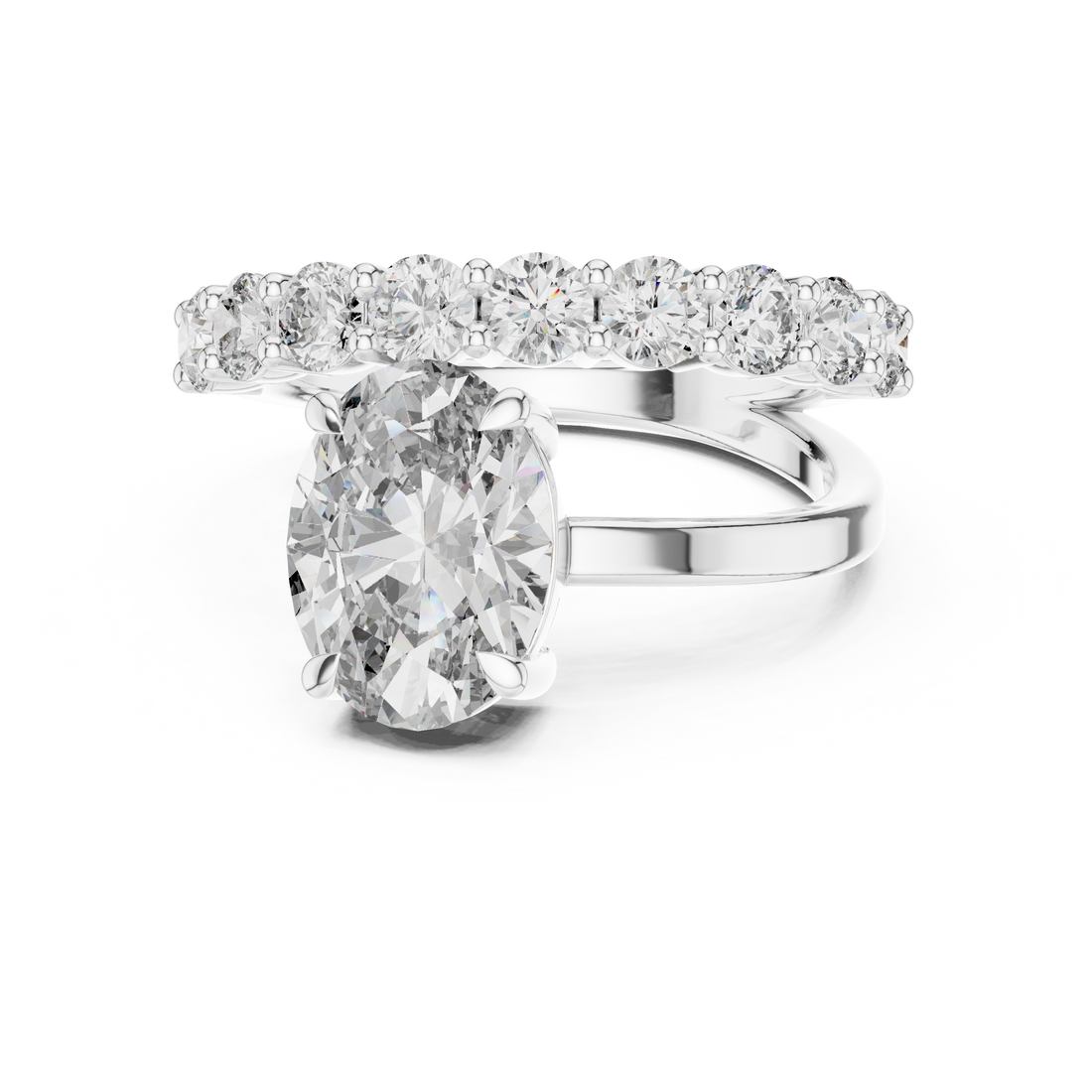 Bypass Ring - Oval | 9#10015L_27 - Rose Gold