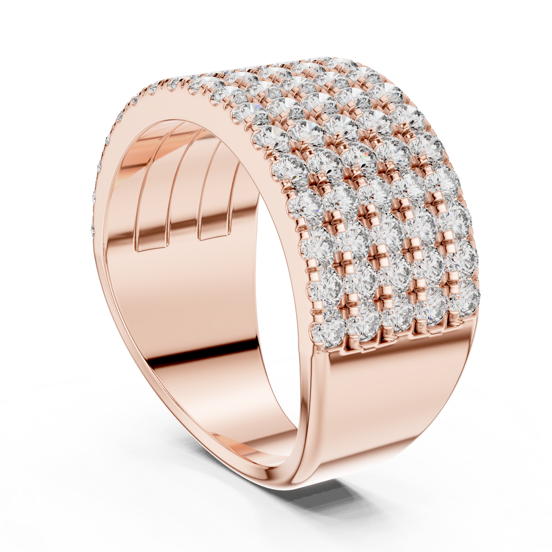 03 - Fashion Round Ring - White Gold