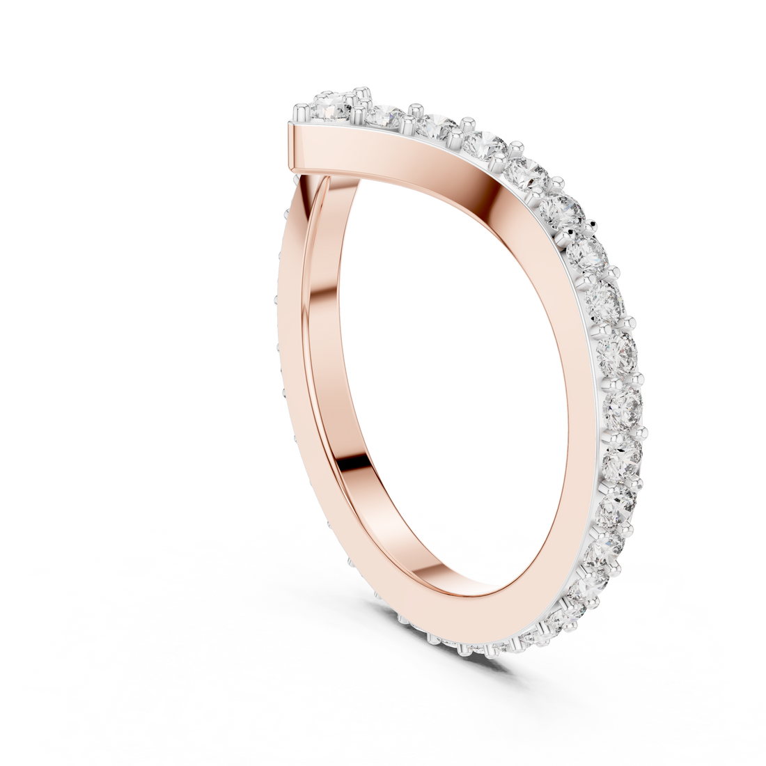 12#10018@L - Eternity Round Ring - White Gold