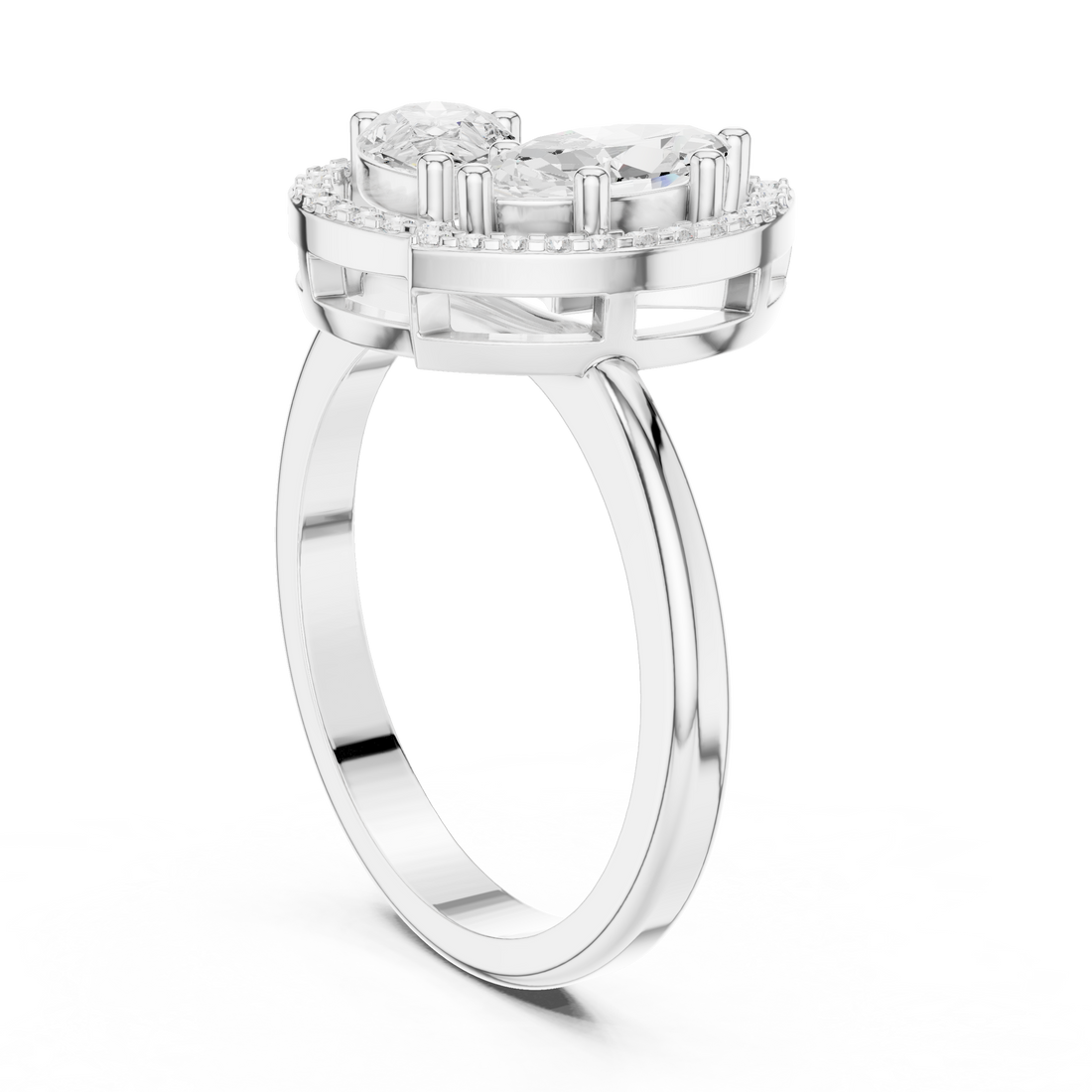 DDLR-531 - Fashion Mixed Ring - White Gold
