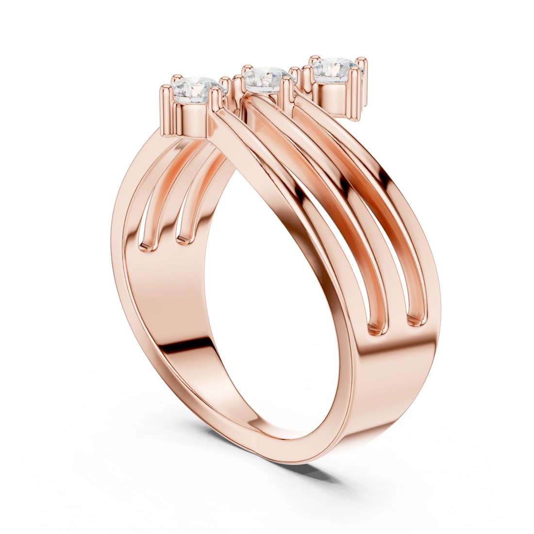 SBWR(37) - Fashion Round Ring - White Gold