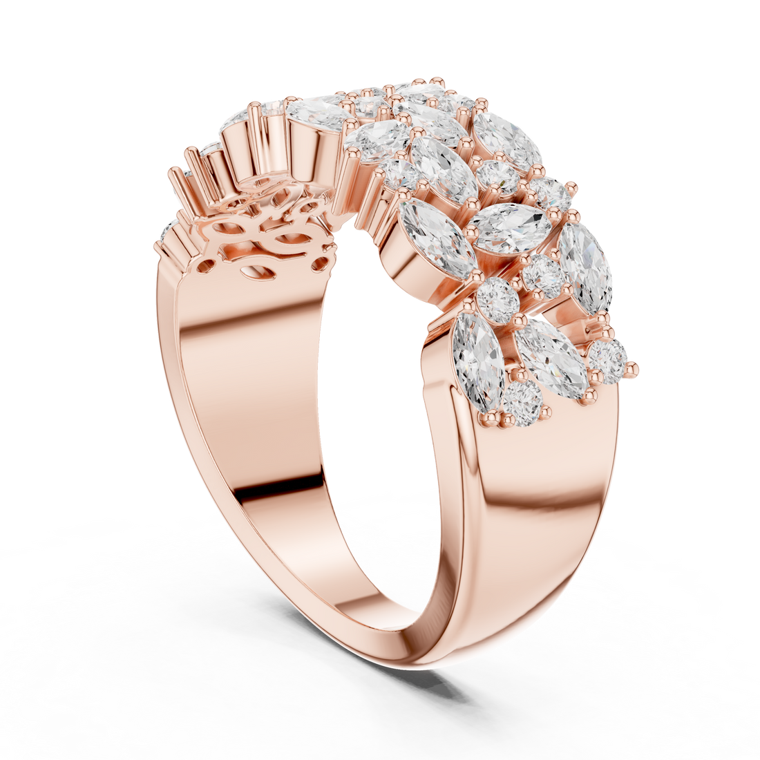 DDLR-394 - Fashion Marquise Ring - White Gold