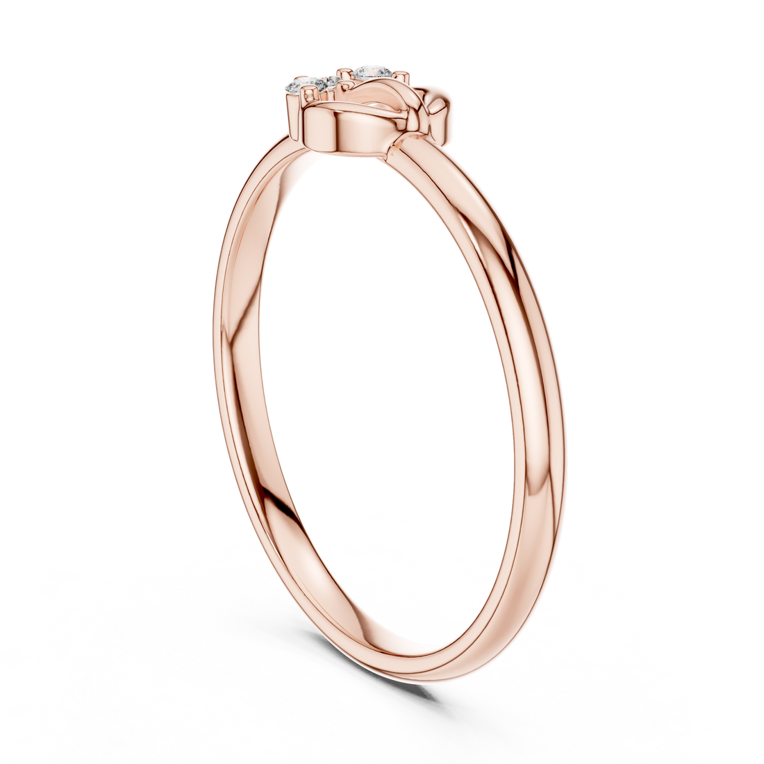 1 (383) - Fashion Round Ring - White Gold