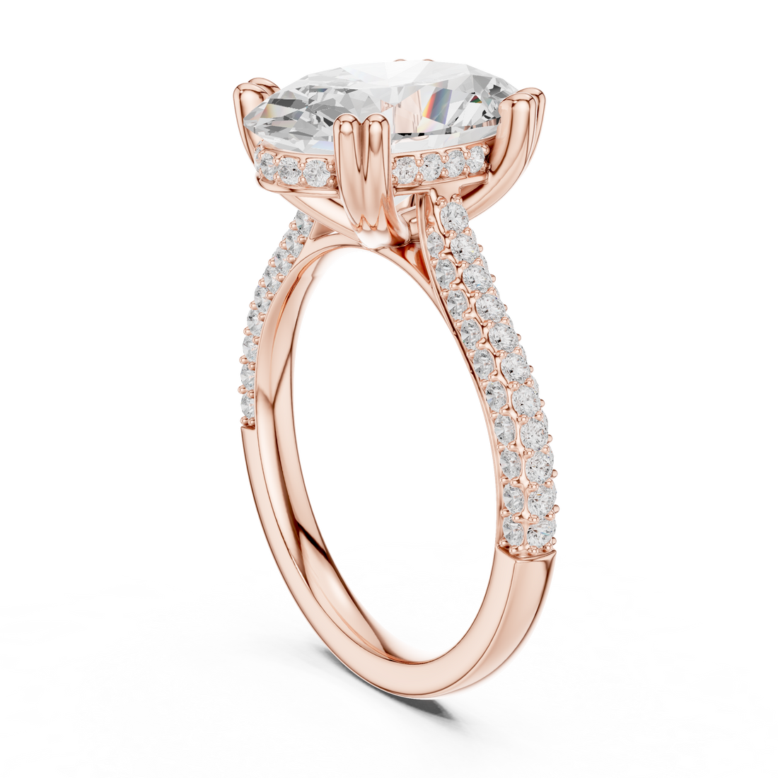 DDLR-260-OV - Solitaire Oval Ring - White Gold