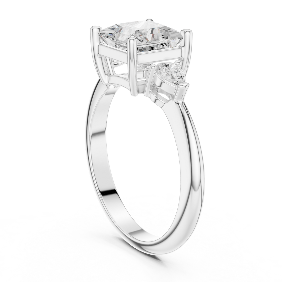 Three Stone Ring - Princess | 66 PRI - White Gold