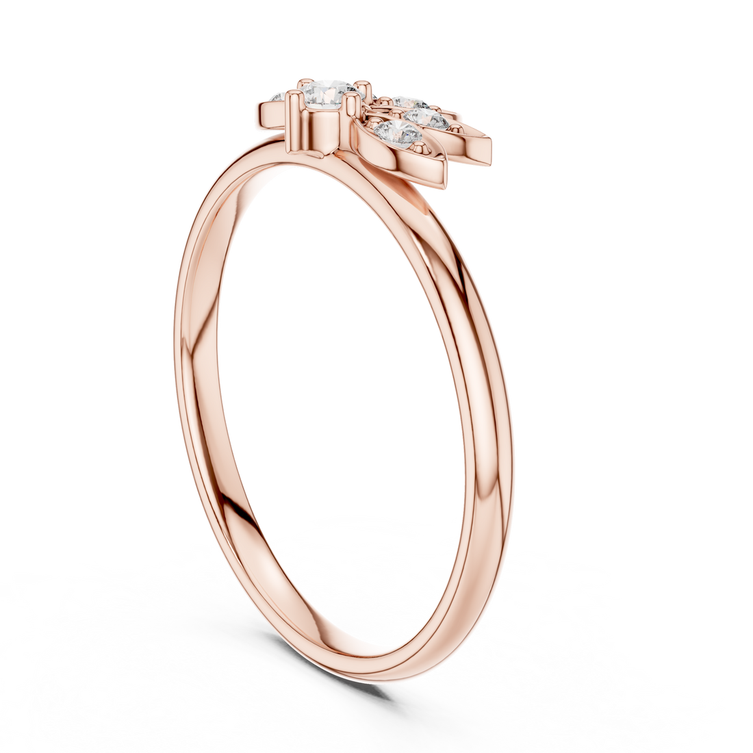 1 (348) - Fashion Round Ring - White Gold