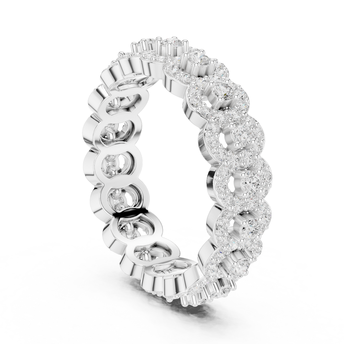DDLR-366 - Eternity Round Ring - White Gold