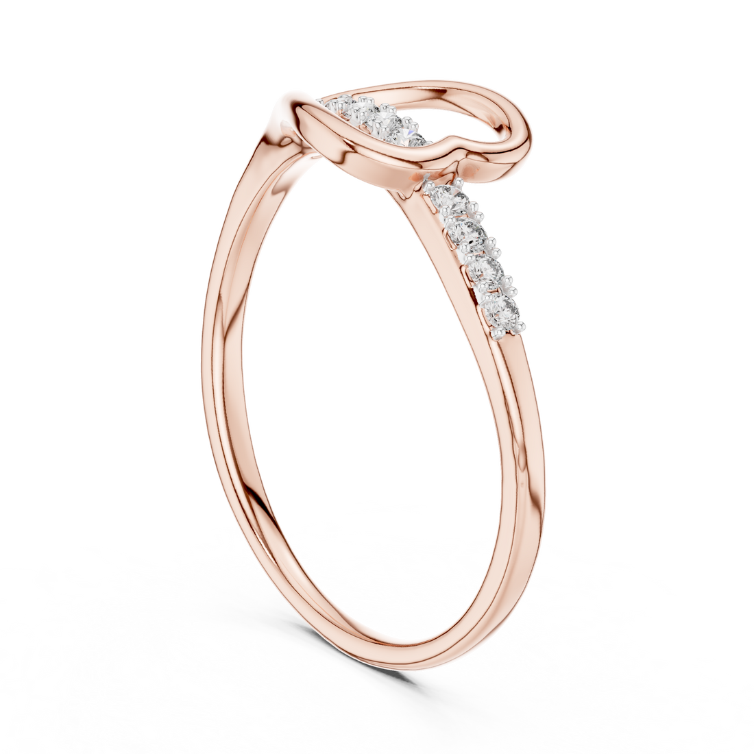 12#10026@L - Fashion None Ring - White Gold
