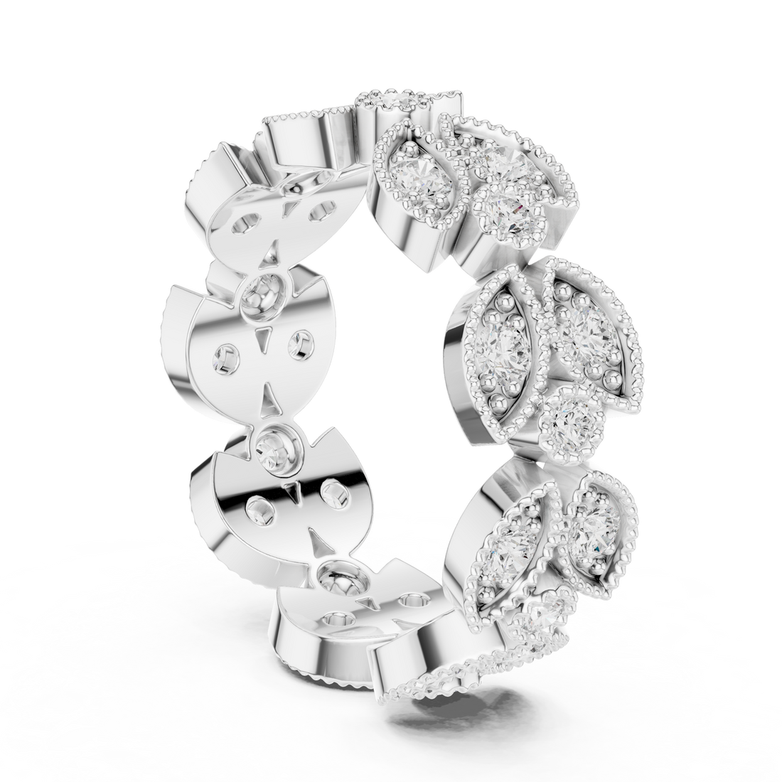 DDLR-368 - Eternity Round Ring - White Gold