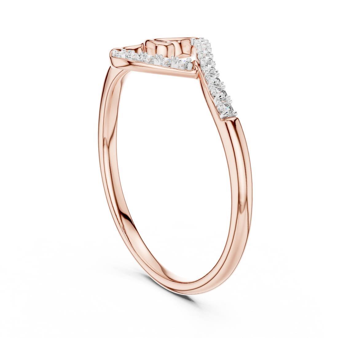 12#10049@L - Fashion None Ring - White Gold