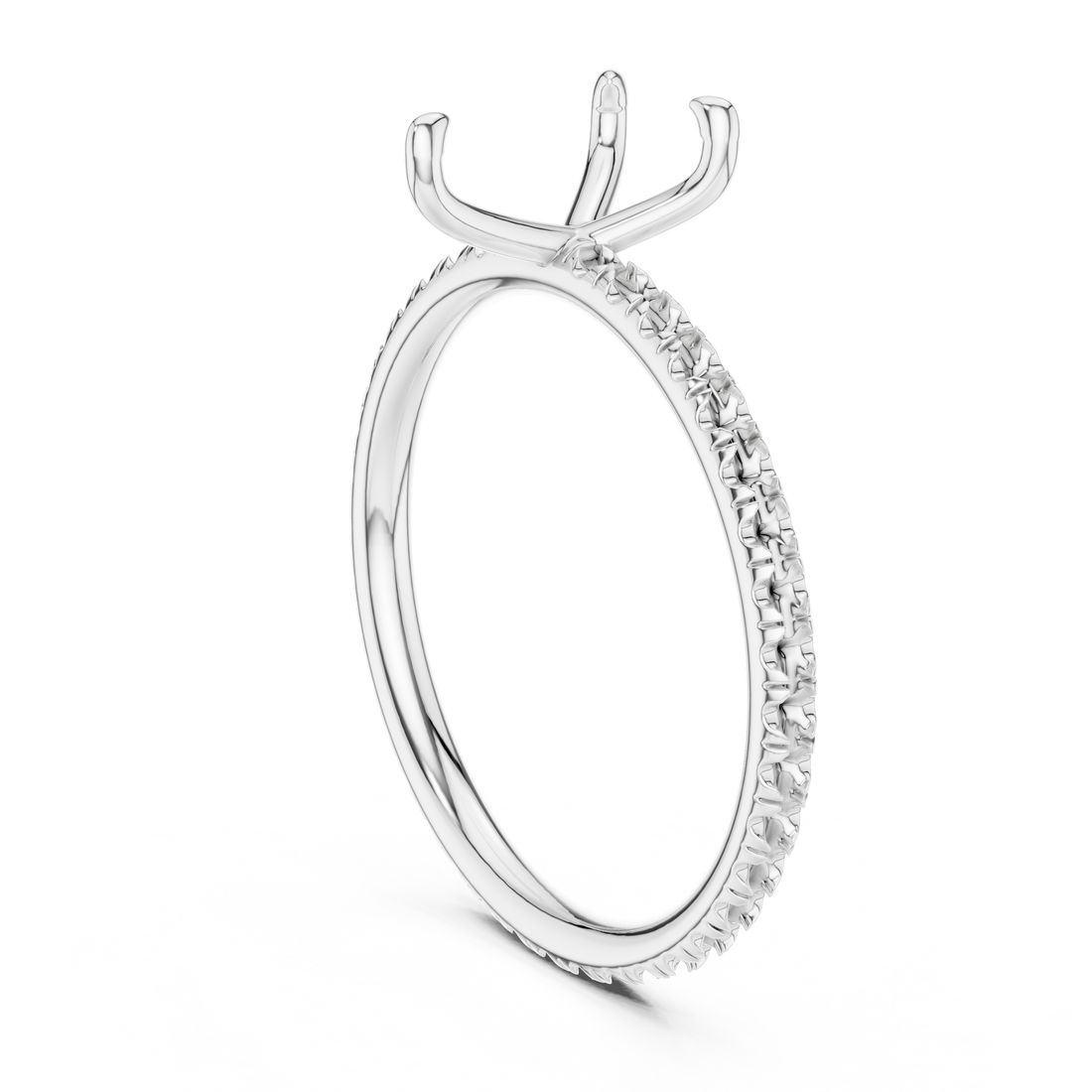 15 PE - Solitaire Pear Ring - White Gold