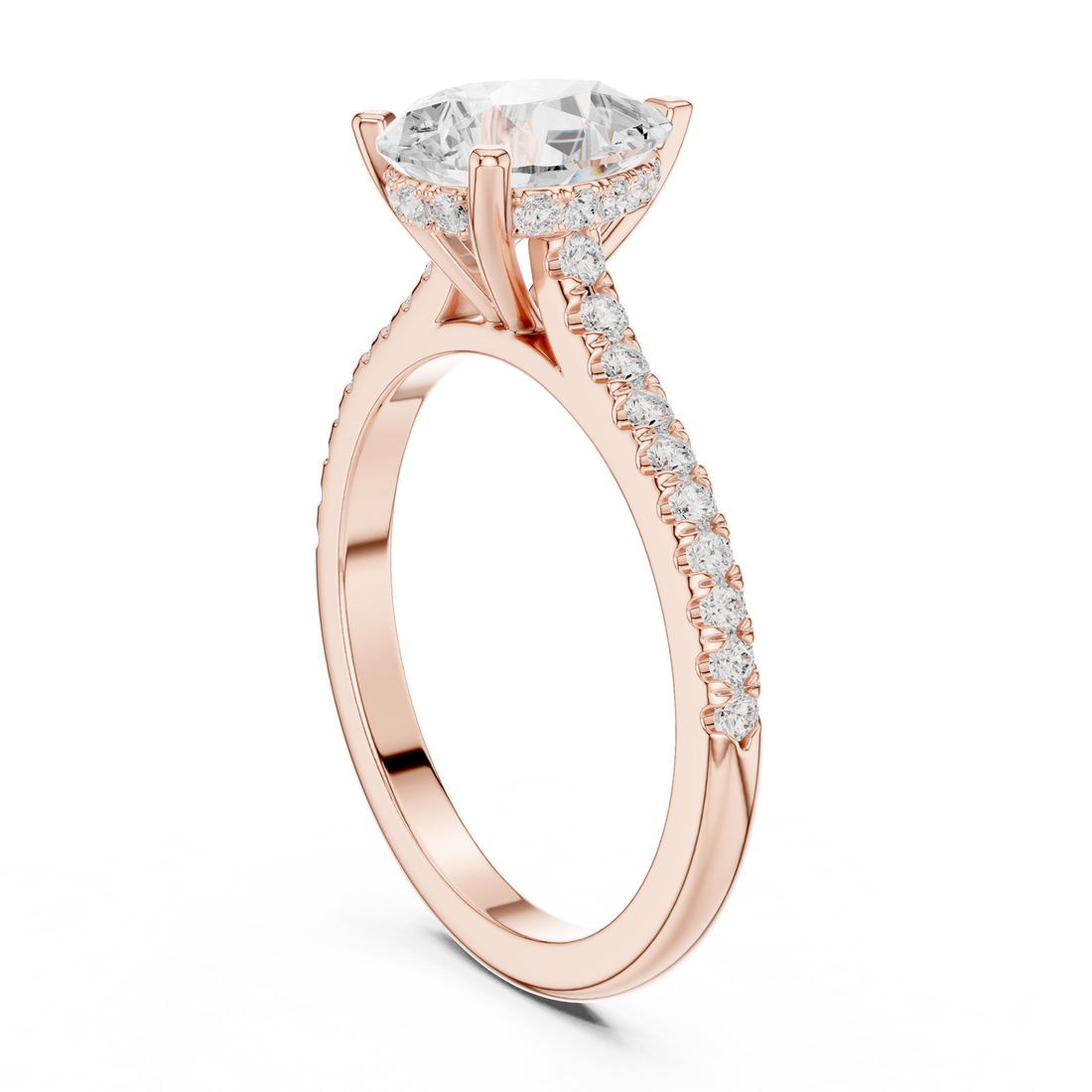 DDLR-1001 - Solitaire Pear Ring - White Gold