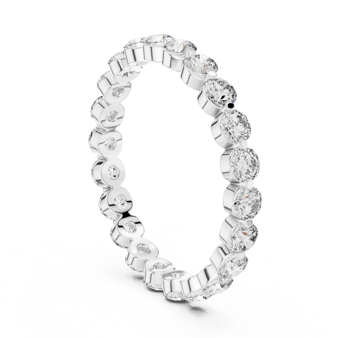 DDLR-214 - Eternity Round Ring - White Gold
