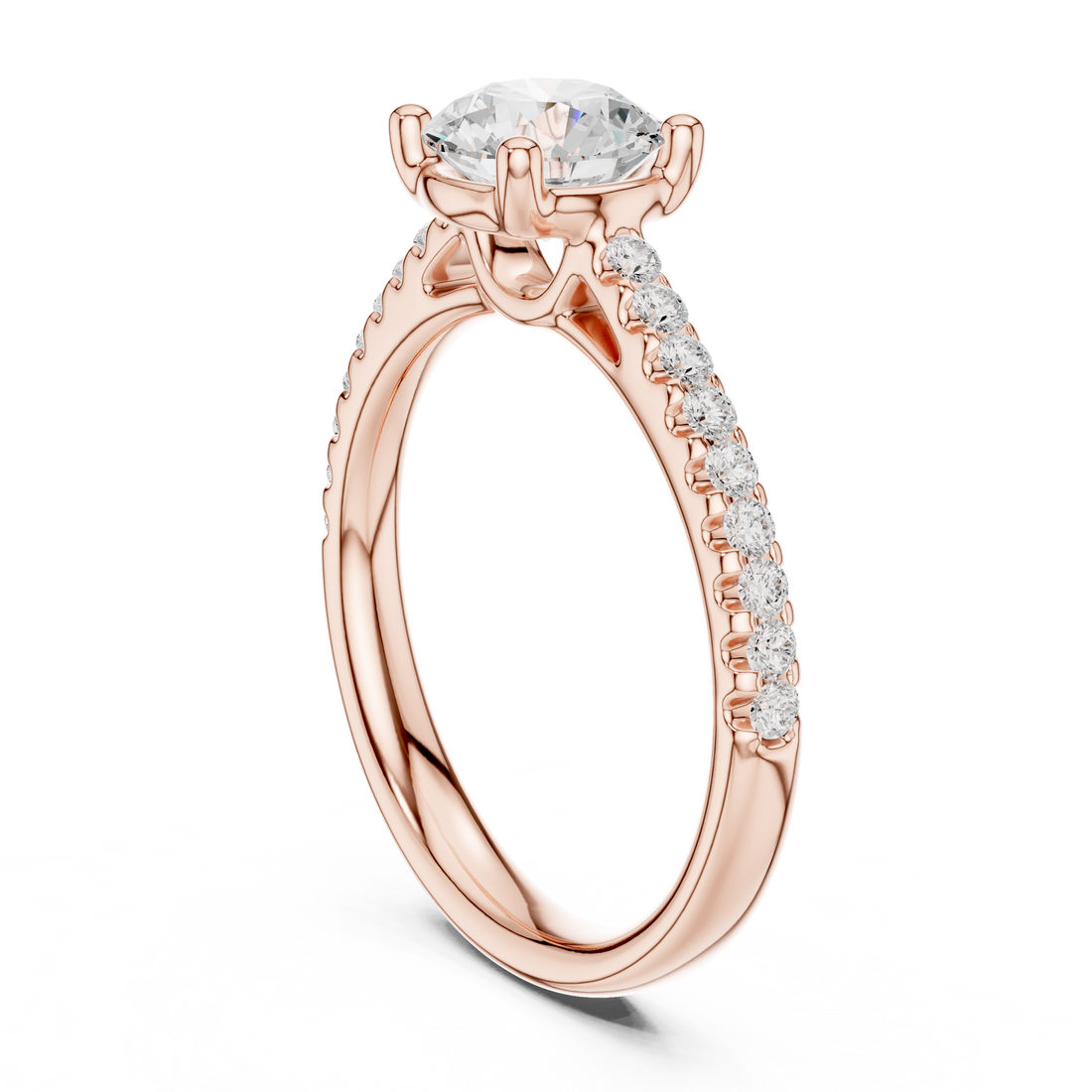 DDLR-631 - Solitaire Round Ring - White Gold