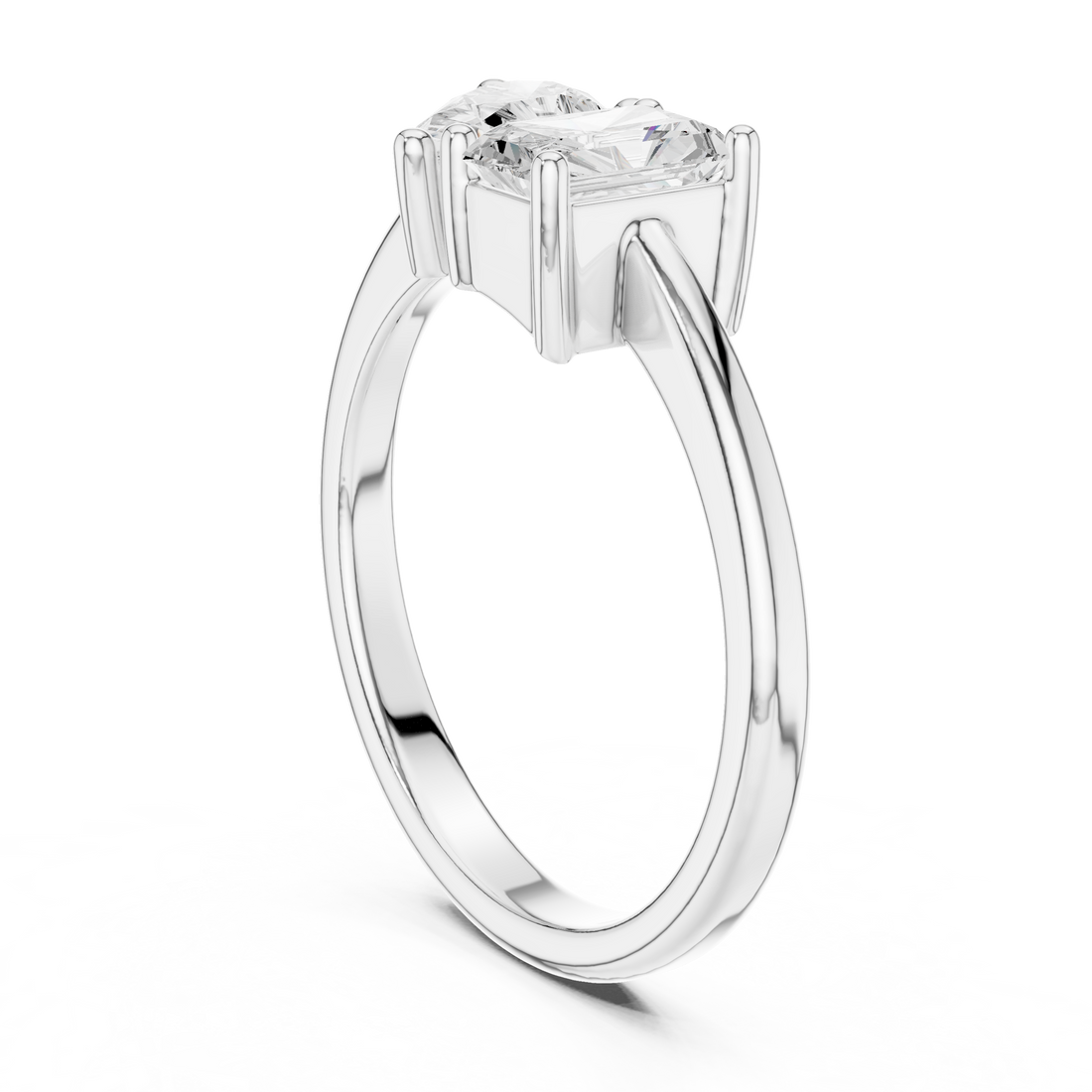 DDLR-526 - Fashion Radiant Ring - White Gold