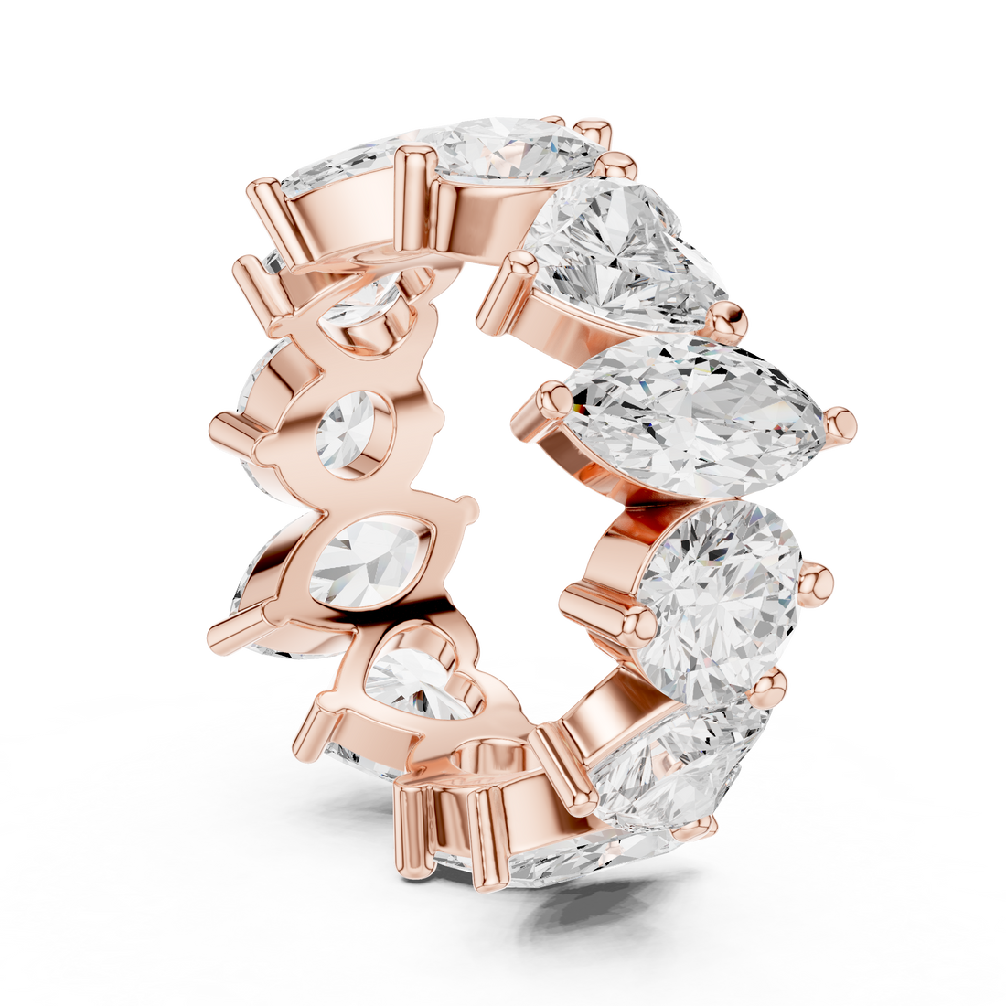 DDLR-420 - Eternity Mixed Ring - White Gold