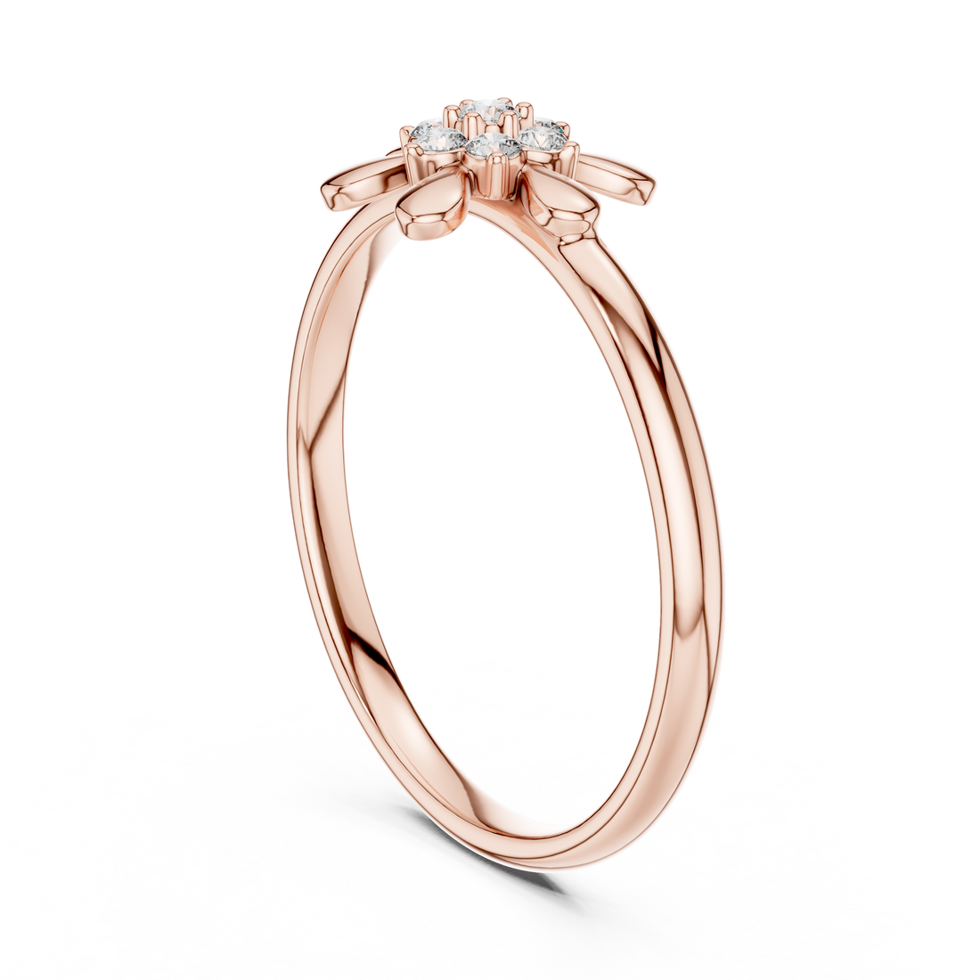 1 (373) - Fashion Round Ring - White Gold